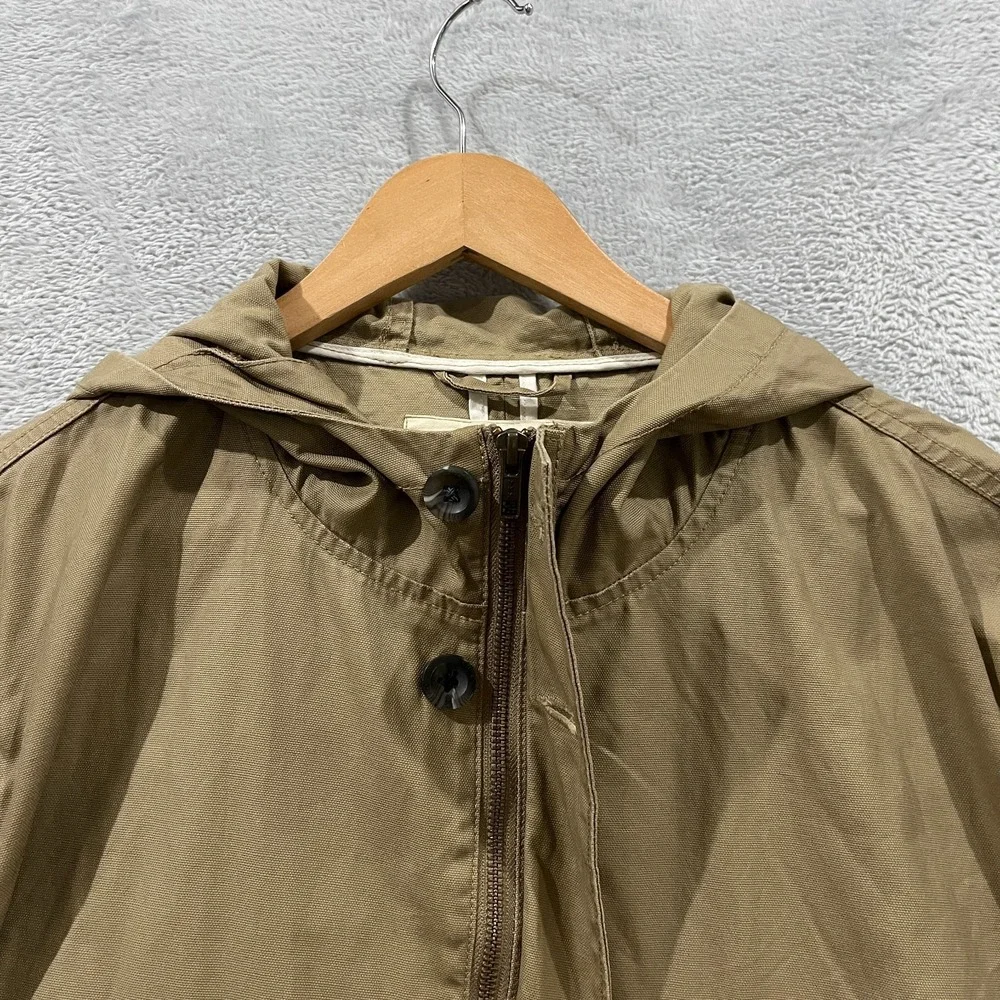 Levi's Jacket Mens‎ Large Canvas Hooded Full Zip Military Field Coat Pockets